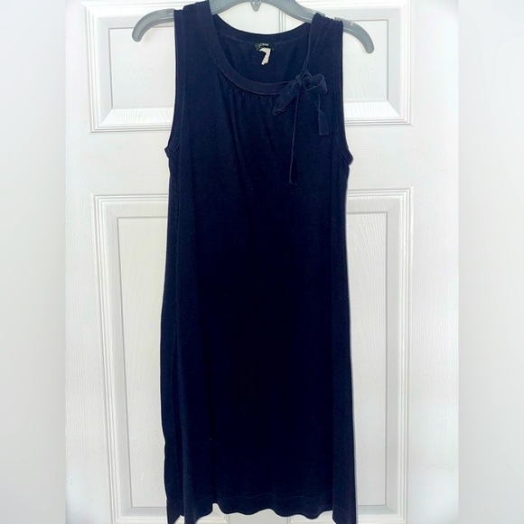 J. Crew Navy Blue Shift Dress with tie at neck - Picture 1 of 2